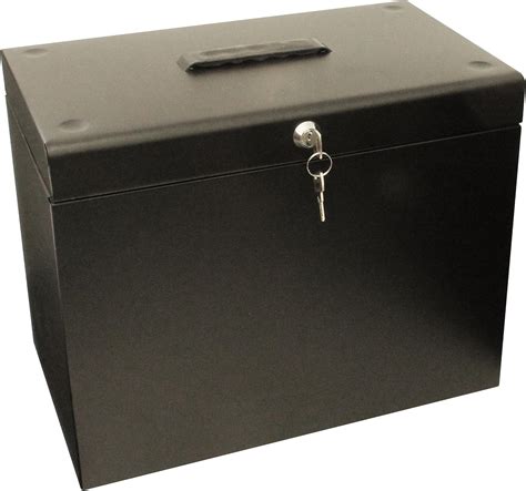 file box metal cream with lid|Office File Storage Boxes With Lids .